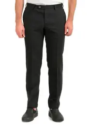 Hugo Boss Men's " T-Bryce" Gray 100% Wool Flat Front Dress Pants