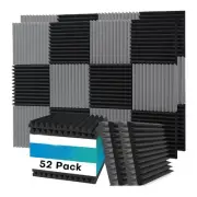 52 Pack Acoustic Foam Panels,1x12x12Inches Sound Proof Foam Panels for7840