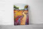 Van Gogh Wildflower Path Blue Sky Tree Artful Wall Art Canvas Unframed Print Art