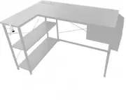 Adjustable Hook for L Shaped Gaming Desk, Under Desk Onesize, White