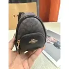 Coach Mini Court Backpack Bag Charm Brown (CH1019)