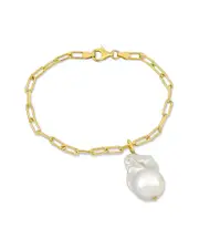 Rina Limor 18K Over Silver 13-13.5mm Pearl Bracelet