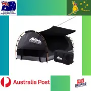 Weisshorn Swag Double Swags Canvas Dome Tent Dark Grey 4X4 Camping Outback 4WD
