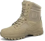 [Kervaky] Men's Tactical Boots, side zipper, easy to wear, outdoor, work, military boot, tactical boots for men
