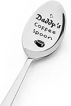 Dad Gifts from Wife Daughter Son, Dad Daddy Christmas Birthday Gifts for Dads Coffee Lover Gifts for Him Dad Father Coffee Spoon for Men Anniversary Wedding Gifts for Husband Hubby