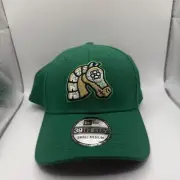 New Era 39Thirty Small/Medium Caballeros De Charlotte Green Baseball Cap