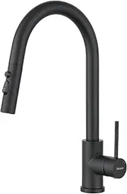 Decaura Lead-Free Kitchen Mixer Taps Pull Out 3-Mode Metal Sprayer Laundry Sink Mixer Tap 360° Swivel Spout (Matt Black)