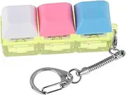 Abaodam Keyboard Fidget with LED Light Portable Keychain Clicker for Transparent Design for Office Home Travel and Bag Decor