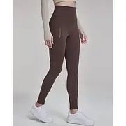 Women's fitness pants Pilates Pants Yoga Pants Reflective Strips Lightweight High Waist Gym Pilates Zumba Bottoms Black Red Coffee Fall Sports Activewear