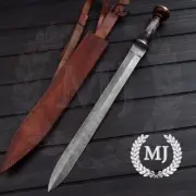ROMAN GLADIUS SWORD Damascus Sword Handmade Custom Sword With Leather Sheath