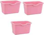 MAGICLULU 3pcs Hanging Trash Can for Kitchen Multifunctional Pink Wastebasket Space-Saving Design for Cabinet Doors for Rubbish Storage of Items and Convenient Garbage Bin