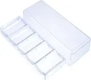 Kisangel 1pc Transparent Mahjong Chips Organizer Case with Classified Compartments Holds Chips Convenient Storage for Game Accessories Easy for Mahjong Players
