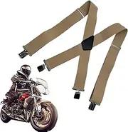 [DAWCBVJQ] Suspenders for Men Heavy Duty | X Type Utility Suspender,Elastic Straps with Strong Clips, Mens Suspenders Adjustable for Cycling