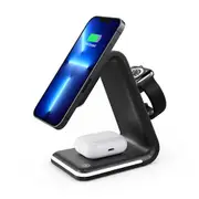 15W Multifunctional Magnetic Desktop 3 In 1 Wireless Charger Desktop Night Light