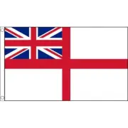 WHITE ENSIGN FLAG 5' x 8' - ST GEORGE'S - BRITISH ROYAL NAVY SHIPS BIG FLAGS 150