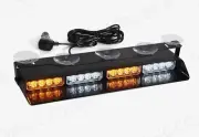 Emergency Strobe 14” Lights Flashing Warning Front/Rear Windshield Amber/White