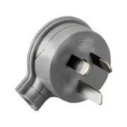 HPM CD106/1GY 3 Pin Flat Plug Top Grey Side Entry - Low Profile Rated: 10Amp 240Volts Ac 3 PIN