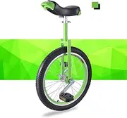 Unicycles for Kids Adults Beginner, 16/18 / 20 Inch Wheel Unicycle with Alloy Rim, Skidproof Tire Cycle Balance Exercise Fun Fitness, Green (Color, Green, Size, 18 Inch Wheel),Green. Durable TDF