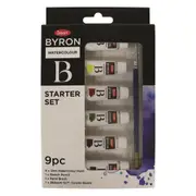 9pc Jasart Byron 12ml Watercolour Paint Tube Craft Canvas Colour Painting Set