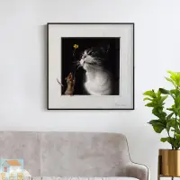 在飛比找樂天市場購物網優惠-歐式古典動物貓咪老鼠空間視覺版畫可愛溫馨兒童房裝飾畫掛畫墻畫