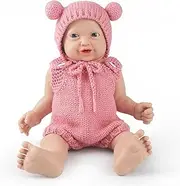 Vollence 31 cm Reborn Baby Doll Silicone, Realistic Newborn Silicone Doll for Girls, Stress Relief Toy