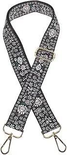 Garneck Vintage Wide Guitar and Banjo Strap - Adjustable Polyester Musical Instrument Holder - Comfortable and Durable for Guitarists and Banjo Players Classic Design Ideal for