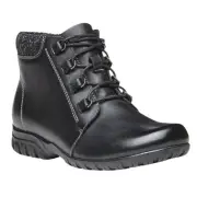 Propet Women's Delaney Leather Ankle Booties Black Size 10 N