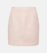 [Alessandra Rich] Alessandra Rich Bouclé tweed miniskirt AU 14 pink