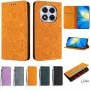 Totem Flower Leather Wallet Phone Case For Xiaomi 14T 12T Poco M6 M4 M3 X5 Pro