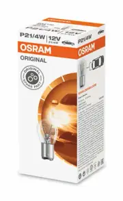Osram P21/4W 12V Car Base BAZ15d Bayonet Globe Bulb (Pack of 10)
