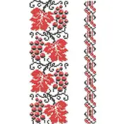 Folk Machine embroidery design Border Cross stitch pattern. Set Ethnic ornaments