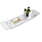 Adjustable Bath Tub Rack Bathroom Shelf Shower Tidy Tray Storage Caddy Holder