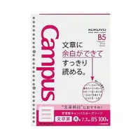 在飛比找蝦皮商城優惠-KOKUYO 國譽 學習專用活頁紙 文組用 7.7mm 粉 