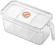 AIMALL Desktop Fish Tank, 9.25 x 5.51 x 5.51 Inch Transparent Mini Aquarium with Lid, Three-Division Design for Betta or Goldfish, Living Room and Office Use