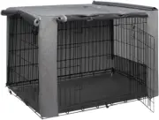 Folding Metal Dog Crate for 36 Inch Wire Pet Cage(Two-Tone Gray)