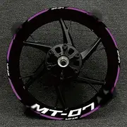 for Mt07 2020 2021 2022 Reflective MT-07 Motorcycle Wheel Stickers Reflective Rim Decal Logo Stripe Tape Accessories (Color : 07 sets26)