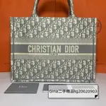 二手 DIOR 迪奧 BOOK TOTE 中號OBLIQUE 印花 購物袋 手提袋 特托包 M1296ZRIW