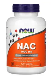 Now Foods NAC 1000 mg 120 Tablets Cellular Health Free Radical Protection