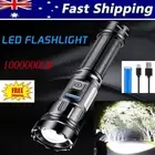 1000000 Lumen LED Tactical Flashlight COB Work Light Torch Zoomable Rechargeable