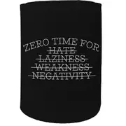 Stubby Holder - Zero Time For Hate Laziness Gym Bodybuilding - Funny Novelty Birthday Gift Joke