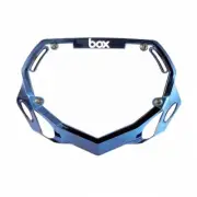 BOX TWO Chrome BMX Number plate Blue MINI/Cruiser