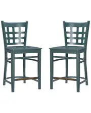Linon Lola Green Counter Stools Set of 2