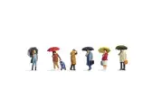 Noch 15523 HO Scale 1:87 Figures People in The Rain - New 2023