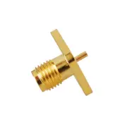 5x SMA solder Female chassis 4 hole panel mount Post terminal RF Coax Connector