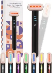 7 Acne Light Therapy Wand Red Light Therapy for Face Microcurrent Facial Device,