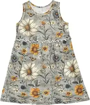 [Caihoyu] Toddler Girl Princess Dress Toddler Baby Swing Casual Short Sleeve Dress Summer Active Playwear, Multicolor05, 8 Years