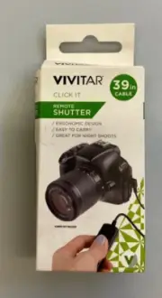New Genuine OEM Vivitar Click It Remote Shutter with 39 inch Cable VIV-RC100-T6