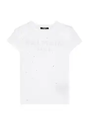 Balmain Kids Logo-embellished Cotton T-shirt (4-10 Years) - White - 04YR (4 Years) 04YR (4 years)
