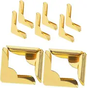 CRILSTYLEO 10pcs Metal Corner Protectors for Books Albums Vintage Decorative Edges Covers Book Corners Protector Metal Home Furniture Guards