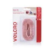 VELCRO Brand 25mm x 1m White Stick On Hook and Loop Tape